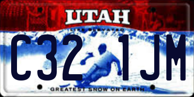 UT license plate C321JM