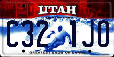 UT license plate C321JO