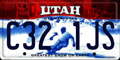 UT license plate C321JS