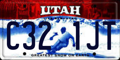 UT license plate C321JT