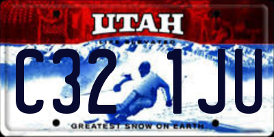 UT license plate C321JU