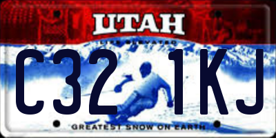 UT license plate C321KJ