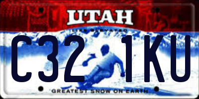 UT license plate C321KU