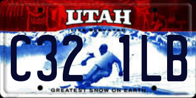 UT license plate C321LB