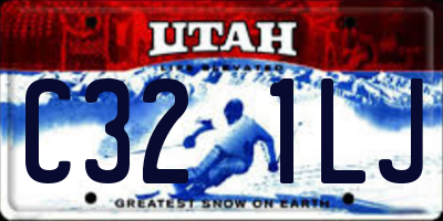 UT license plate C321LJ