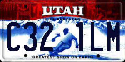 UT license plate C321LM