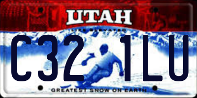 UT license plate C321LU