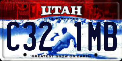UT license plate C321MB