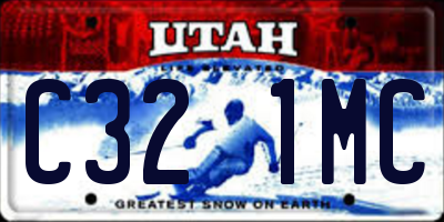 UT license plate C321MC