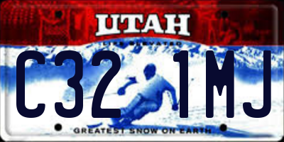 UT license plate C321MJ