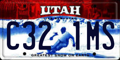 UT license plate C321MS