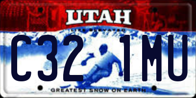 UT license plate C321MU