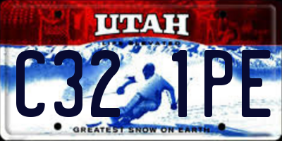 UT license plate C321PE
