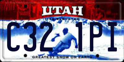 UT license plate C321PI
