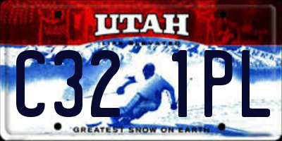UT license plate C321PL