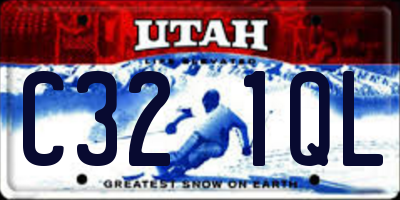 UT license plate C321QL