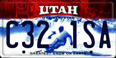 UT license plate C321SA