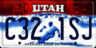 UT license plate C321SJ
