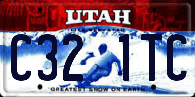 UT license plate C321TC