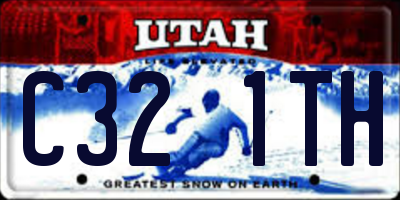 UT license plate C321TH