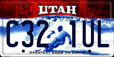 UT license plate C321UL