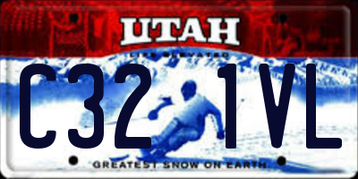 UT license plate C321VL