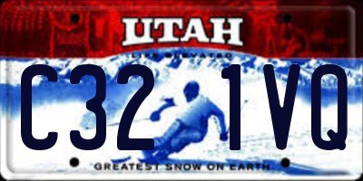 UT license plate C321VQ