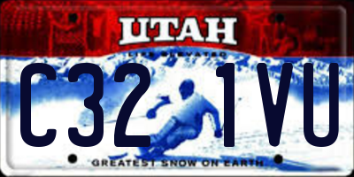 UT license plate C321VU
