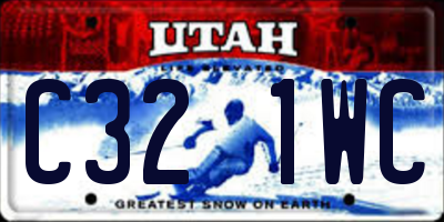 UT license plate C321WC