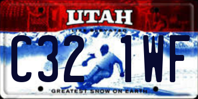 UT license plate C321WF