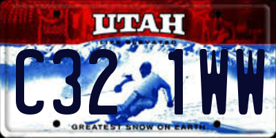 UT license plate C321WW