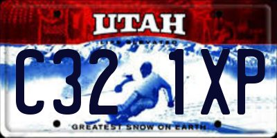 UT license plate C321XP