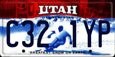 UT license plate C321YP