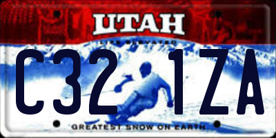 UT license plate C321ZA