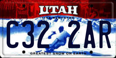 UT license plate C322AR