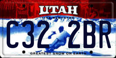 UT license plate C322BR