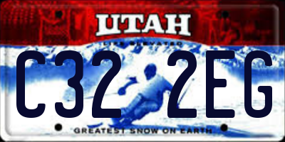 UT license plate C322EG