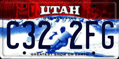 UT license plate C322FG