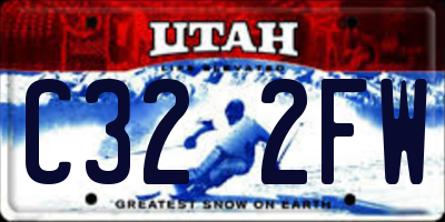 UT license plate C322FW