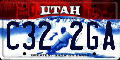 UT license plate C322GA