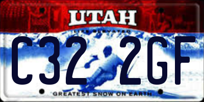 UT license plate C322GF