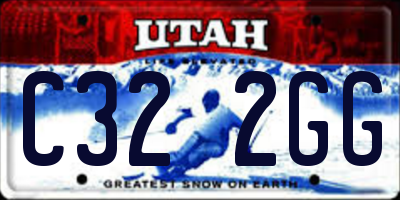 UT license plate C322GG