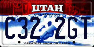 UT license plate C322GT