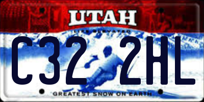 UT license plate C322HL