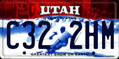 UT license plate C322HM