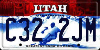 UT license plate C322JM