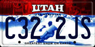 UT license plate C322JS
