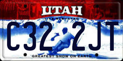 UT license plate C322JT