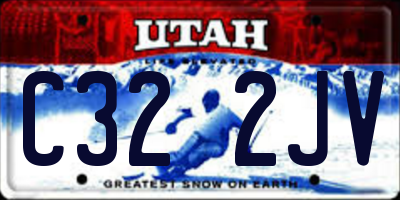 UT license plate C322JV