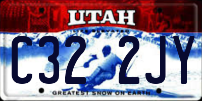 UT license plate C322JY